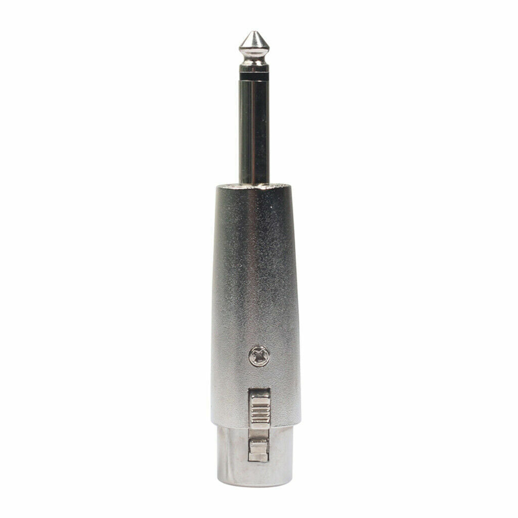 3PIN XLR Female To 1/4" 6.35mm Mono Male Plug Audio Cable Microphone Mic Adapter